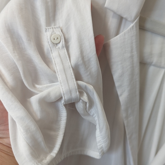 Flowy white silk top - Picture 4 of 4